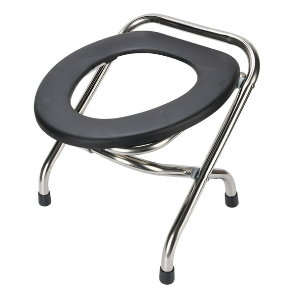 Silla Para Ir Al Baño De Acero Inoxidable Plegable Para Adultos Con Viajes Portátiles Para El Asiento Del Inodoro, Cócono Del Campamento Plegable
