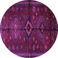 thumbnail image 1 of Ahgly Company Indoor Round Persian Purple Traditional Area Rugs, 3' Round, 1 of 4