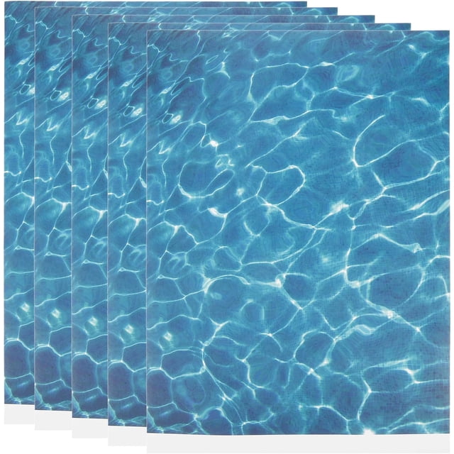 HUGFEGWE Ripple Water Sticker, 5 Sheets Self Adhesive Coated Paper Water Ripples Sticker, Pearlescent Ripple Stream Plastic Sheet Miniature Lake River Diorama Scene Scenery for Home UA824-18837