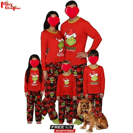 

Dr. Seuss Grinch Christmas Pajamas - Matching Family Adult Kids Pajama Sets
