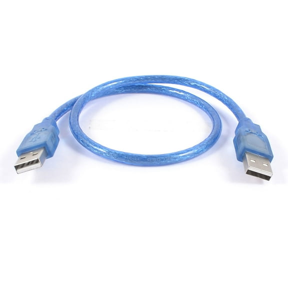 Unique Bargains 20" 50cm Blue USB 2.0 Type A Male to Male AM-AM Extension Cable Cord