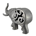 thumbnail image 3 of Metallic Pewter Finish Ceramic Elephant 12 Inches Long, 3 of 3