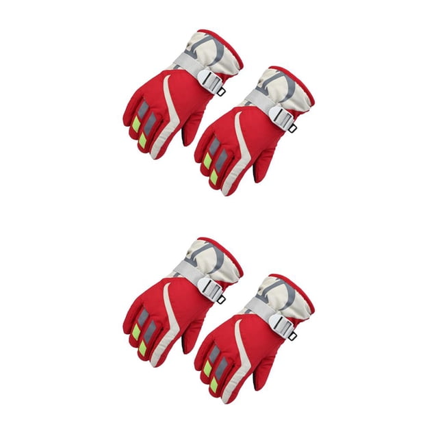 Guantes de Esquí Impermeables Toystoory para Niños Rojo 2Conjunto