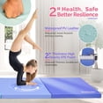 thumbnail image 2 of Matladin 8 FT Folding Gymnastics Gym Exercise Aerobics Mat, 8’x 2’ x 2” PU Leather Tumbling Mats for Stretching Yoga Cheerleading Martial Arts, Play, 2 of 14