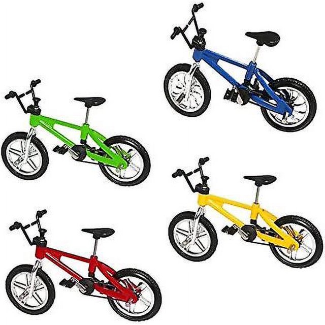 Huoguo Mini Bike Finger, paquete de 4 juguetes en miniatura de metal para bicicleta de montaña, bicicleta de dedo, bicicleta de montaña, juguete para niño fresco, juego creativo