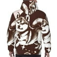 thumbnail image 7 of Kdxio Vintage Husky Dog Print Mens Casual Hooded Collar Drawstring Hoodies Pullover Sweatshirts Casual Long Sleeve Shirts-4X-Large, 7 of 7