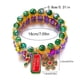thumbnail image 3 of Set de pulseras de Papá Noel con muñeco de nieve con árbol de Navidad - Pulseras festivas de aleación de 3 piezas para mujer, joyería navideña multicolor con cuentas, ajustable de 7 pulgadas, 3 of 6