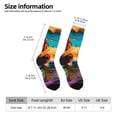 thumbnail image 2 of Disketp Colorful Textured Chihuahua Unisex Crew Socks Lightweight Breathable Ventilation Ankle Socks, Mid-calf socks for Daily, 2 of 6