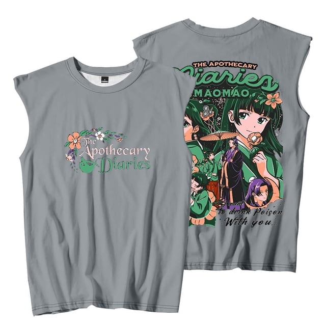 The Apothecary Diaries Maomao T-Shirts Sans Manches Cosplay Unisexe Mode Mode Urbaine