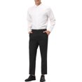 thumbnail image 2 of Lars Amadeus Men's Striped Dress Pants Flat Front Trousers Business Pant, 2 of 6