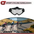 thumbnail image 3 of Gafas de conducción de motocicleta Unique Bargains 1 Pc con lente tono plateado y marco negro, 3 of 6