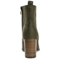 thumbnail image 4 of Journee Womens Baylor Lace Up Stacked Heel Booties, Widths Available, 4 of 10
