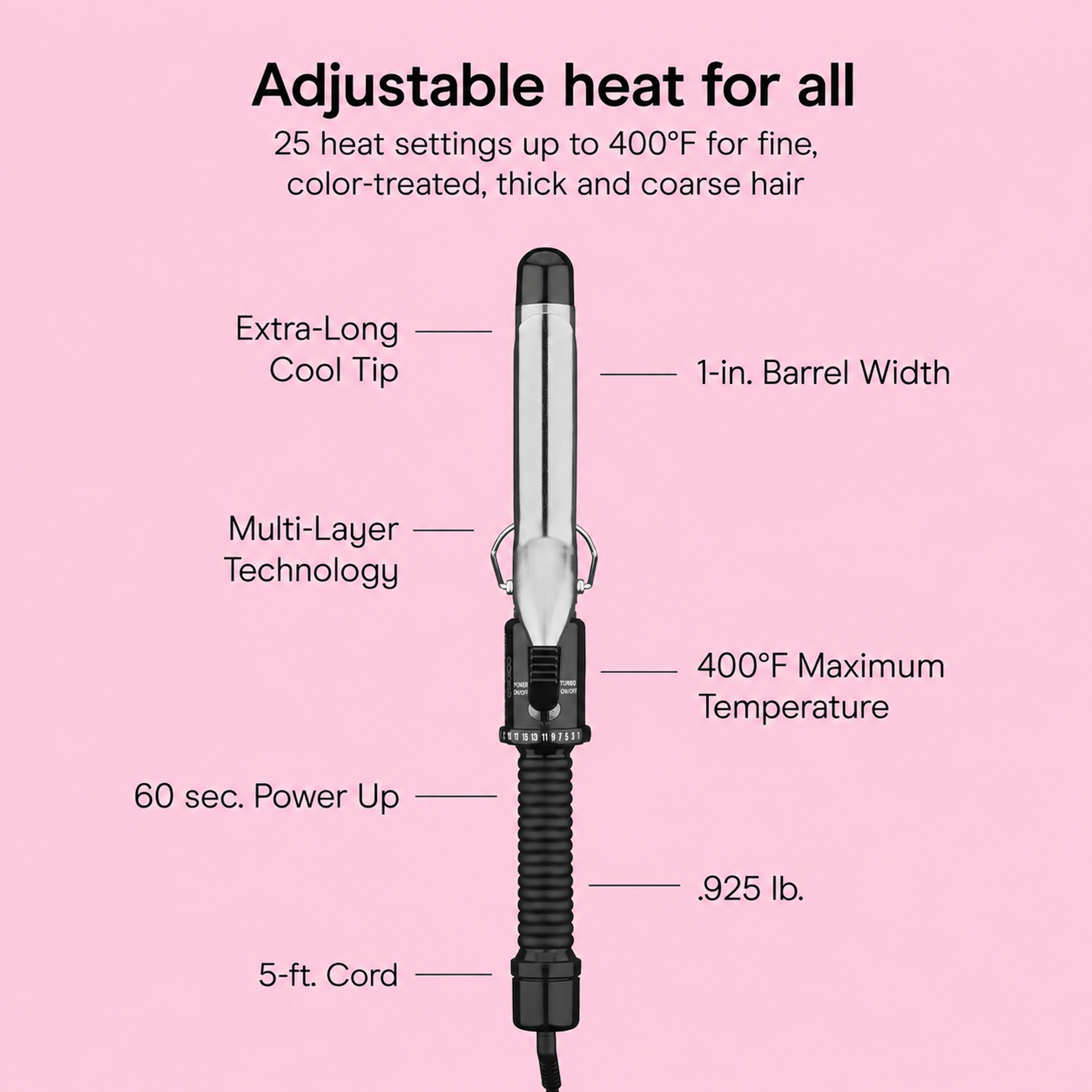 Conair Instant Heat 1-Inch Curling Iron for All Hair Types photo 3