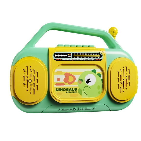 Dinosaur Kids Radio Toy, Music Player with Educational Sound Effects & Sensory Play, Developmental Toy for Toddlers 2-5 Years Old, Gift for Boys Girls