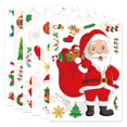 thumbnail image 1 of Pegatinas de pared de Navidad autoadhesivas transparentes, 6 piezas, decoración del hogar para ventana de vidrio, padre, Navidad, muñeco de nieve, alce, novedad de 2023, 1 of 3