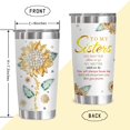 thumbnail image 2 of Sister Gifts from Sister Birthday Gift Ideas Sunflower Tumbler 20 Oz With Lid Flower Stainless Steel Insulated Theme Coffee Travel Floral Mug Cup Drinking Glasses For sister, 2 of 6