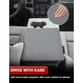 thumbnail image 4 of KBH Center Console Cover for 2011-2014 Ford F150 Accessories, Washable Arm Rest Protector Covering for Car, Gray(Fits Jump Seat Console Only), 4 of 8