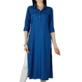thumbnail image 7 of Bimba Women 3/4 Sleeve Formal Tunic Collar Neck Casual Kurta Kurti Rayon, 7 of 7