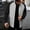 Gray, variant on Men's Zip Up Jacket Stand Collar Color Block Waffle Knit Elastic Cuffs Athletic Coat with Zipper Pockets Gray Size XL