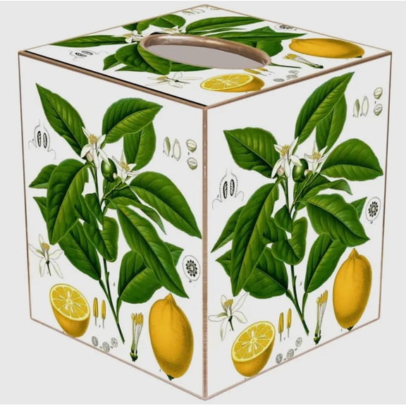 Marye-Kelley Vintage Lemons Tissue Box Cover