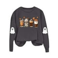 thumbnail image 4 of Jsaierl Women's Halloween Sweatshirts Plus Size Pumpkin Ghost Print Sweatshirt Trendy Crewneck T-shirt Long Sleeve Tunic Pullover Tops Halloween Costumes, 4 of 8