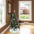thumbnail image 3 of GZHJMY Christmas Tree Skirt, 30" Xmas Tree Skirts Palm Leaves and Geometric Elements Christmas Tree Mat for Christmas Holiday Party Ornaments, 3 of 6