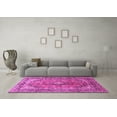 thumbnail image 3 of Ahgly Company Indoor Square Medallion Pink Traditional Area Rugs, 7' Square, 3 of 4