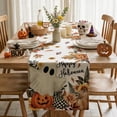 thumbnail image 7 of Sm:)e Ghost Pumpkins Maple Leaves Halloween Table Runner, Seasonal Fall Kitchen Dining Table Decoration for Home Party Decor 13x72 Inch, 7 of 7