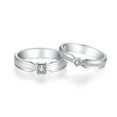 thumbnail image 6 of APIPEE 2pcs His and Hers Wedding Ring Sets Couples Engagement Rings Women and Men 925 Sterling Silver AAA Cubic Zirconia Proposal Rings for Men and Women, Engravable, 6 of 8