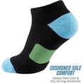 thumbnail image 4 of Tipi Toe Ladies Cushioned Athletic Ankle Socks Value Pack (6 Pairs), 4 of 6