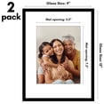 thumbnail image 3 of Americanflat 9x12 Picture Frame with Shatter-Resistant Glass with 6x8 Mat 2 Pack Display Photo Wall - Black, 3 of 8
