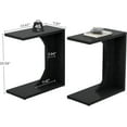 thumbnail image 2 of Tribesigns C-Shaped End Table Set of 2, Couch Table for Small Space, Small Sofa Side Table for Living Room, Bedroom (2PCS, Black), 2 of 5