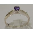 thumbnail image 3 of LBG British Made 10k White Gold Natural Amethyst Womens Statement Ring - 33 size options - Size 5, 3 of 7