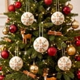 thumbnail image 2 of Cotton Christmas Balls ,2.2 Inch Snowflake Ball Ornaments for Christmas Tree, Hanging Decorative Ball Ornaments for Xmas Scene Decoration,1pc, 2 of 6