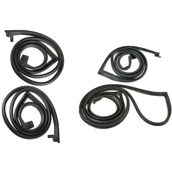 Door Seal Set 4 Piece Set - Compatible with 1974 Chevy G10 Van