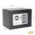 thumbnail image 4 of Caja Fuerte Negra De Seguridad Digital Con Llave Pequeña negro 1 Kingsman KMCF23N, 4 of 7