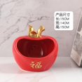 thumbnail image 1 of Gourd Apple Ornaments Ceramic Porch Entrance Key Storage Box Remote Control Candy Plate Housewarming Wedding Gift, 1 of 5