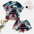 thumbnail image 4 of Stay Puft Movie Ghostbusters Summer Home Suit For Womens Short-Sleeved Pajama Set 2pcs Loungewear Soft Sleepwear T-Shirts Tee Shirt Top And Short Sleeping Pants, 4 of 8
