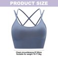 thumbnail image 2 of 3 piezas de ropa interior deportiva para mujer, tirantes acolchados, ropa interior de soporte medio, adecuada para yoga y fitness, adecuada para circunferencia inferior del pecho de 87 a 92 cm, 2 of 5
