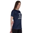 thumbnail image 2 of Inkmeso Women Quote Top I'm Not With Stupid Anymore Graphic Print Tee T-Shirt, 2 of 9