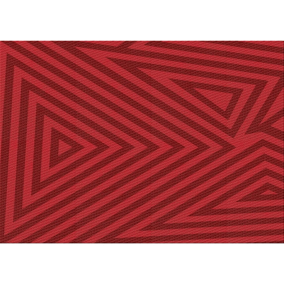 Ahgly Company Machine Washable Indoor Rectangle Transitional Red Area Rugs, 5' x 8'