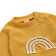 thumbnail image 4 of EIMELI Newborn Infant Baby Ribbed Pajamas Set Long Sleeve Ranibown Romper Pants Autumn Outfits Clothes Light Coffee 12-18 Month, 4 of 6