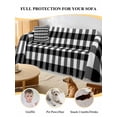 thumbnail image 4 of Farmhouse Checkered Couch Cover Sofa Covers 3 Cushion Sectional Couch, Black White Buffalo Plaid Washable Sofa Covers Slipcover Sectional Sofa Cover, Furniture Protector 71"x150", 4 of 9