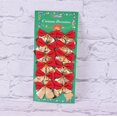 thumbnail image 1 of Adornos navideños Mini lazo de tela rojo dorado y plateado de 5,5 cm Adornos para árbol de Navidad Paquete de 12 piezas, 1 of 5