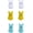 White+Yellow+Blue, variant on 3 Pairs Easter Rabbit Earrings for Women Candy Color Bunny Stud Earring Glitter Easter, Style U9989