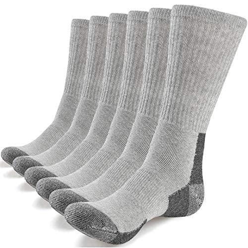 WANDER Mens Cushion Crew Socks 3-6-12 Pairs Athletic Running 8-13/12-15 Socks Men Cotton Sport Wicking Work