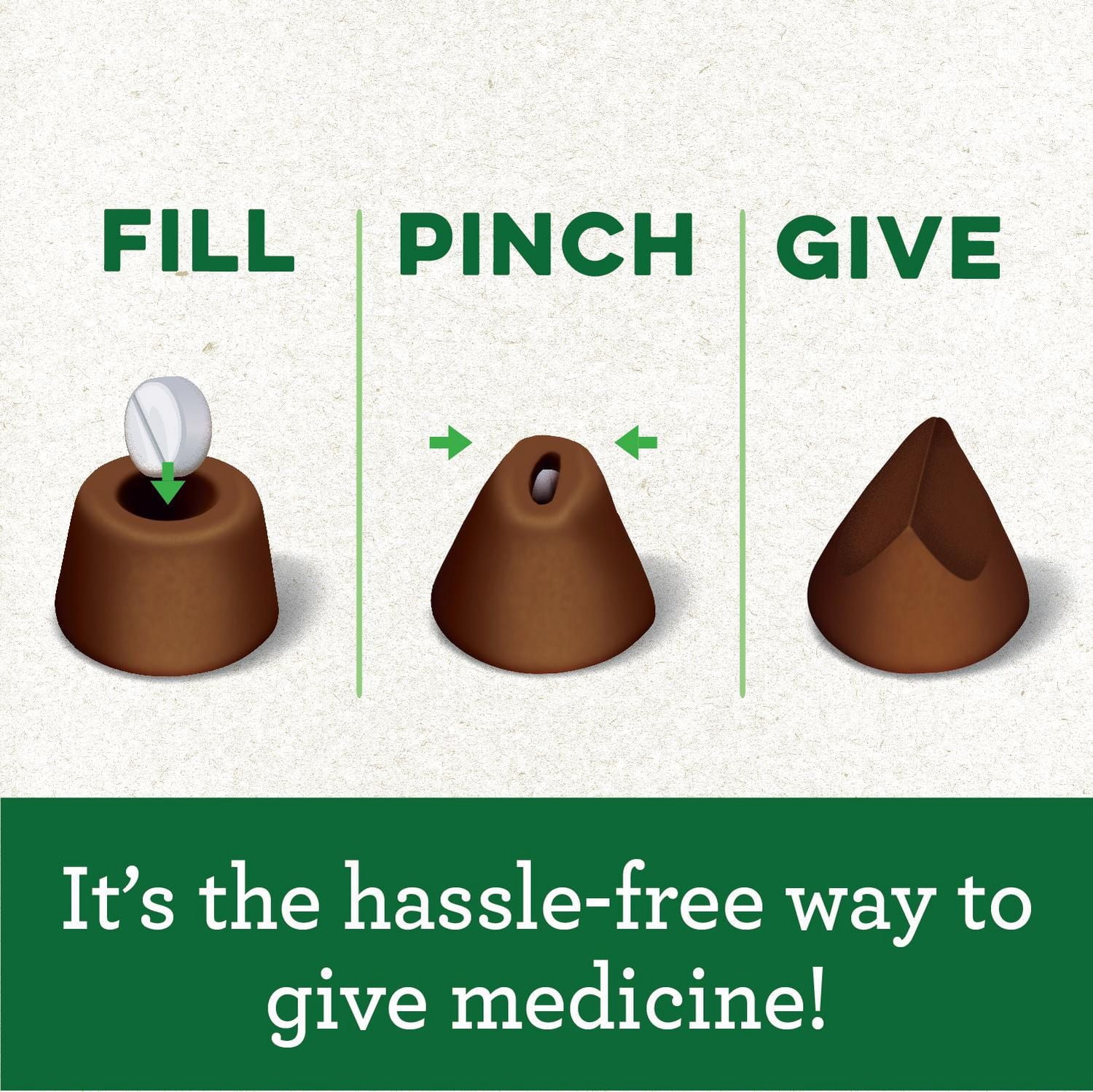 Gâteries pour chiens adultes GREENIES PILL POCKETS format pour comprimés saveur de fumée de noyer