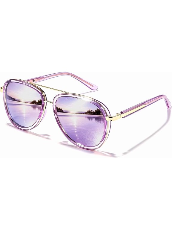 -Free Aviator Sunglasses for Women Men Polarized TS2610