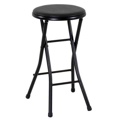 Mainstays 24" Black Folding Stool