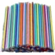 thumbnail image 1 of 100/300/500/1000 Pcs Colorful Plastic Long Disposable Drinking Straws, 1 of 5